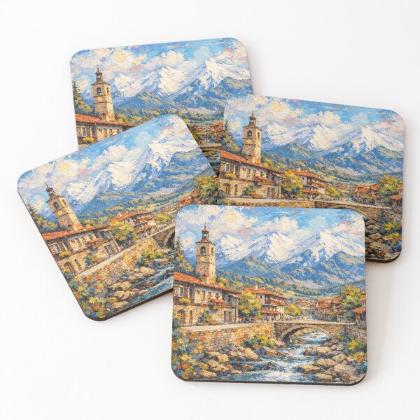 Item preview, A painting of Bansko, Bulgaria – A Beautiful City in Europe. designed and sold by GalleryKauffeld.