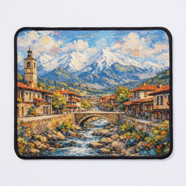 Item preview, A painting of Bansko, Bulgaria – A Beautiful City in Europe. designed and sold by GalleryKauffeld.