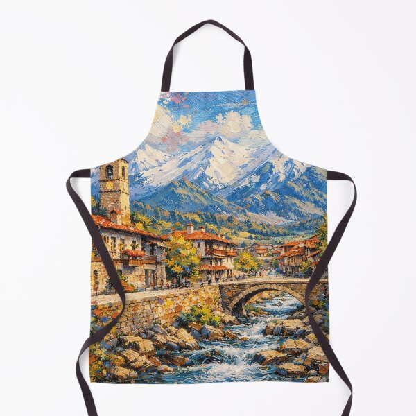Item preview, A painting of Bansko, Bulgaria – A Beautiful City in Europe. designed and sold by GalleryKauffeld.