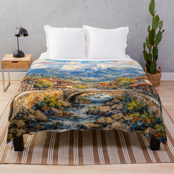 Item preview, A painting of Bansko, Bulgaria – A Beautiful City in Europe. designed and sold by GalleryKauffeld.
