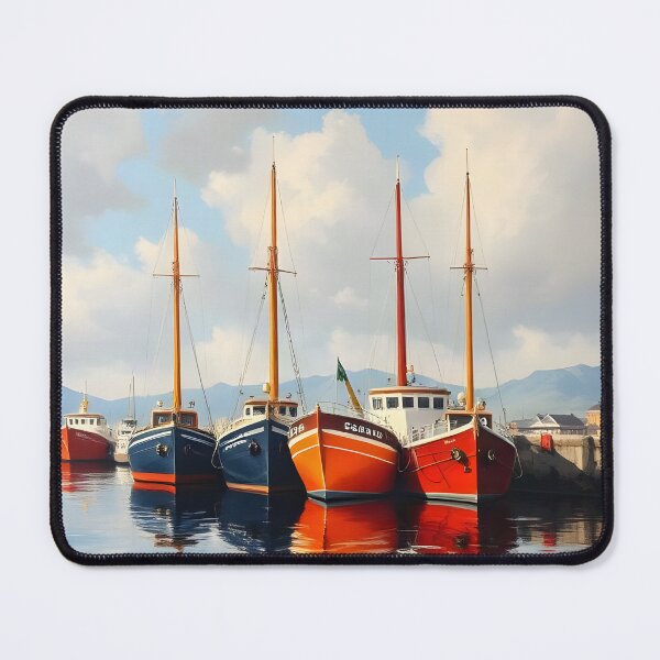 Item preview, A painting of a harbour. designed and sold by oldMastersofart.