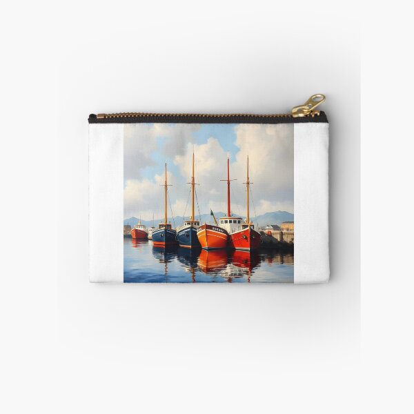 Item preview, A painting of a harbour.  designed and sold by oldMastersofart.