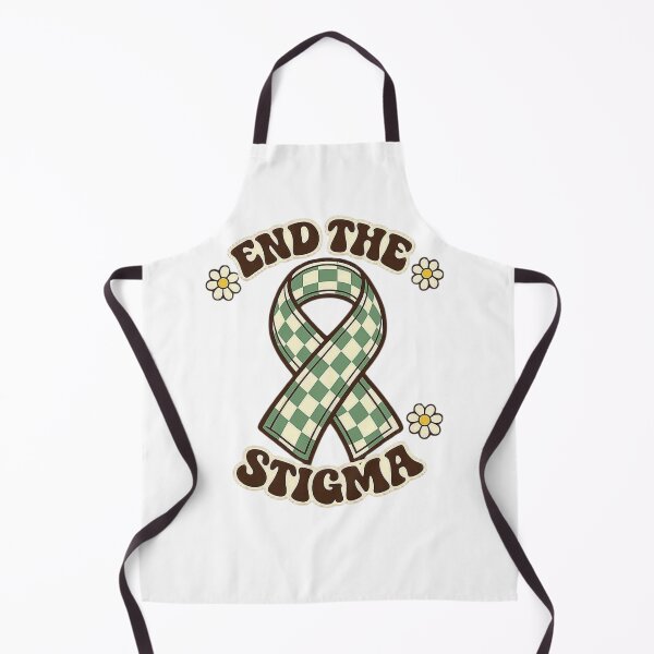 Item preview, End The Stigma Retro Green Ribbon Mental Health Awareness designed and sold by Timeless Junction.