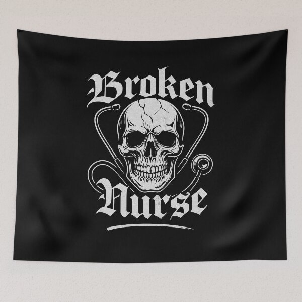 Item preview, Broken Nurse Skull – Dark Humor for Nurses designed and sold by FeverVoid.