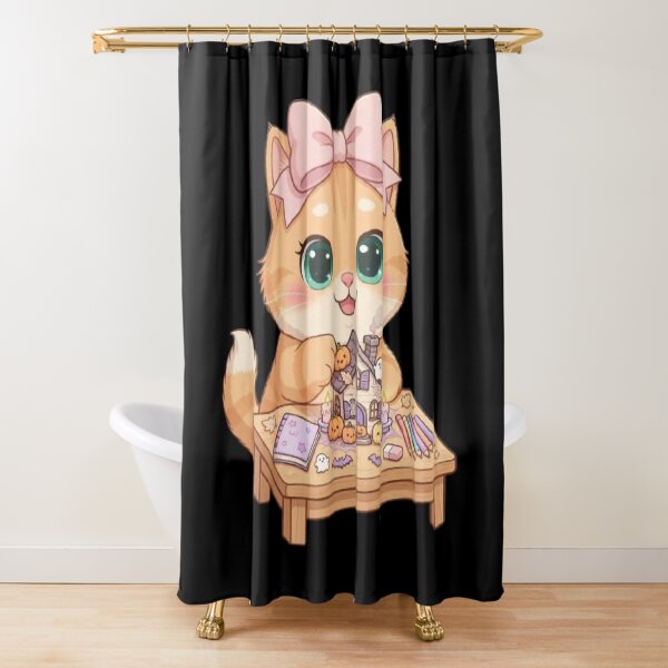 Item preview, Cute Halloween Crafting Cat Haunted House Table designed and sold by Moody Vibes Studio.