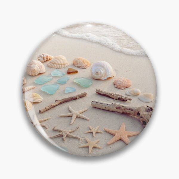 Item preview, Beach Collection – Starfish Shells Driftwood Sea Glass Flatlay Art Print – Coastal Decor designed and sold by @SHINTOSARTSTORE.
