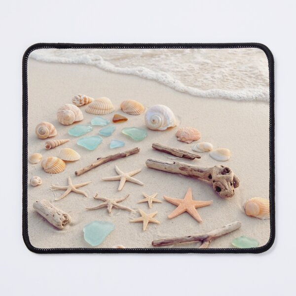 Item preview, Beach Collection – Starfish Shells Driftwood Sea Glass Flatlay Art Print – Coastal Decor designed and sold by @SHINTOSARTSTORE.