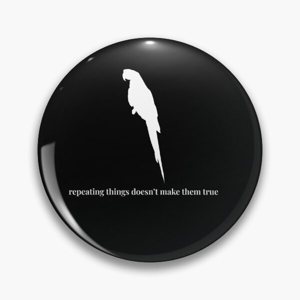 Item preview, Repeating Things Doesn’t Make Them True – Minimalist Parrot Silhouette designed and sold by Soulink-Studio.