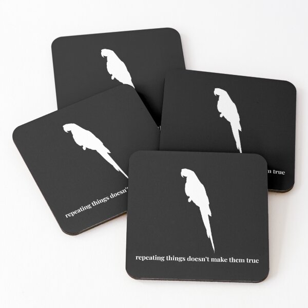 Item preview, Repeating Things Doesn’t Make Them True – Minimalist Parrot Silhouette designed and sold by Soulink-Studio.