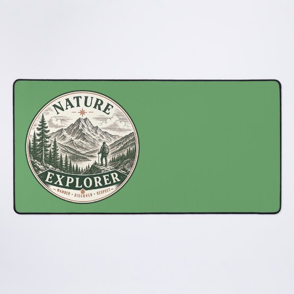 Item preview, Vintage Nature Explorer Mountain Adventure Design designed and sold by PrintandJoy.