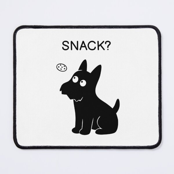 Item preview, Snack? Funny Black Dog Sticker designed and sold by FUEGO & NOX.