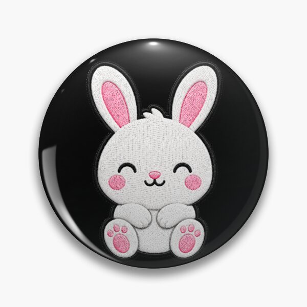 Item preview, Cute Bunny Embroidery Patch Illustration designed and sold by ColorSplash123.