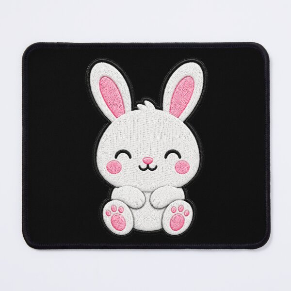 Item preview, Cute Bunny Embroidery Patch Illustration designed and sold by ColorSplash123.