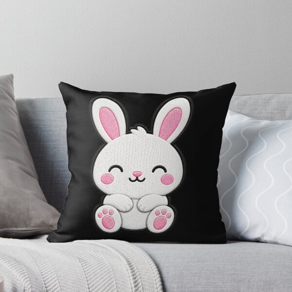 Item preview, Cute Bunny Embroidery Patch Illustration designed and sold by ColorSplash123.