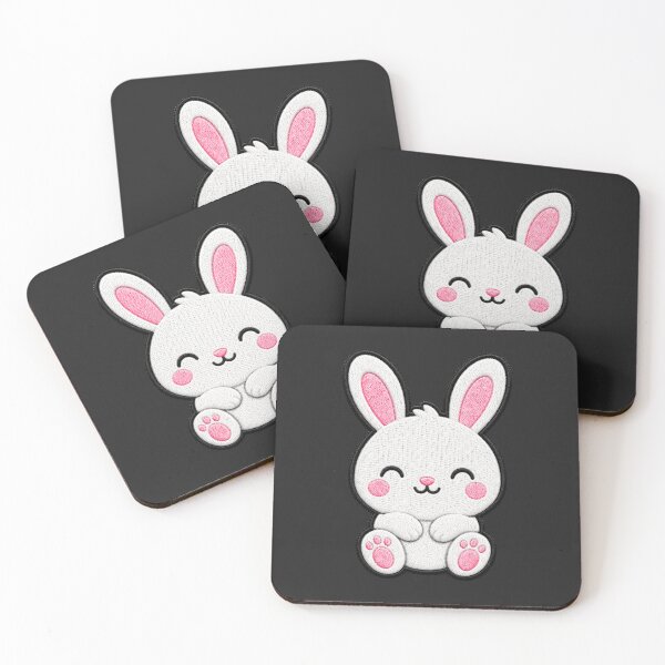 Item preview, Cute Bunny Embroidery Patch Illustration designed and sold by ColorSplash123.