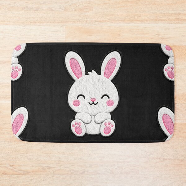 Item preview, Cute Bunny Embroidery Patch Illustration designed and sold by ColorSplash123.