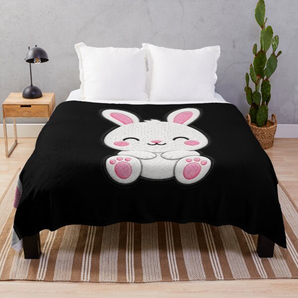 Item preview, Cute Bunny Embroidery Patch Illustration designed and sold by ColorSplash123.