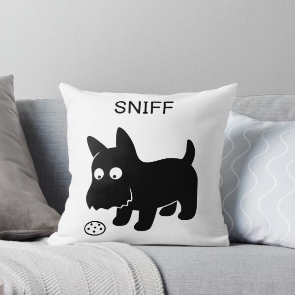 Item preview, Sniff Funny Black Dog Sticker designed and sold by FUEGO & NOX.