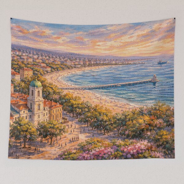 Item preview, A painting of Burgas, Bulgaria – A Beautiful City in Europe. designed and sold by GalleryKauffeld.