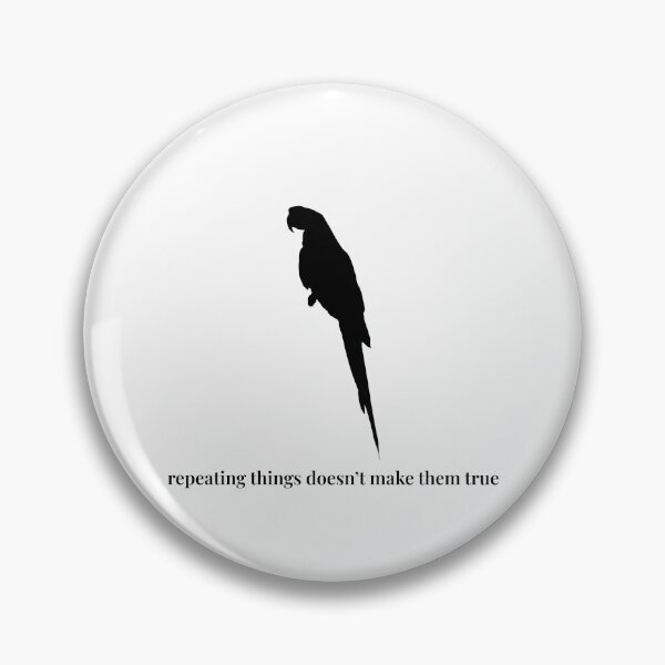 Item preview, Copy of Repeating Things Doesn’t Make Them True – Minimalist Parrot Silhouette designed and sold by Soulink-Studio.
