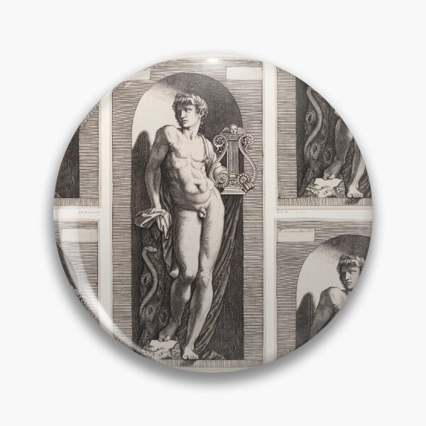 Item preview, Nude Apollo with Lyre in Niche designed and sold by artofuniverse.