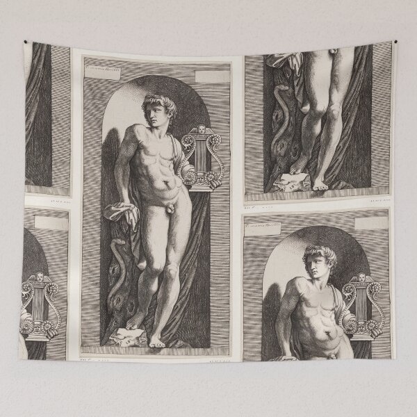 Item preview, Nude Apollo with Lyre in Niche designed and sold by artofuniverse.