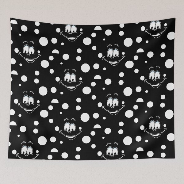 Item preview, Giggle goofy emoji face with polka dots designed and sold by MoonHoneybyImani.