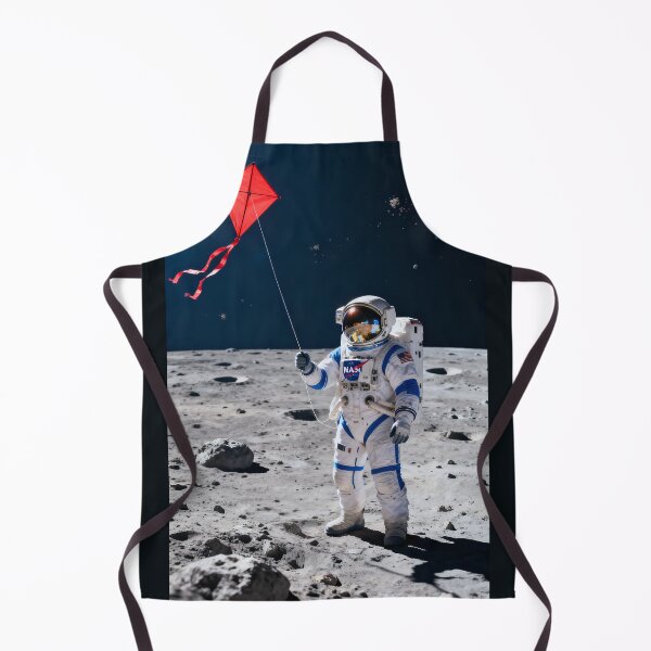 Item preview, NASA astronaut flying a kite on the moon designed and sold by WiseBow.