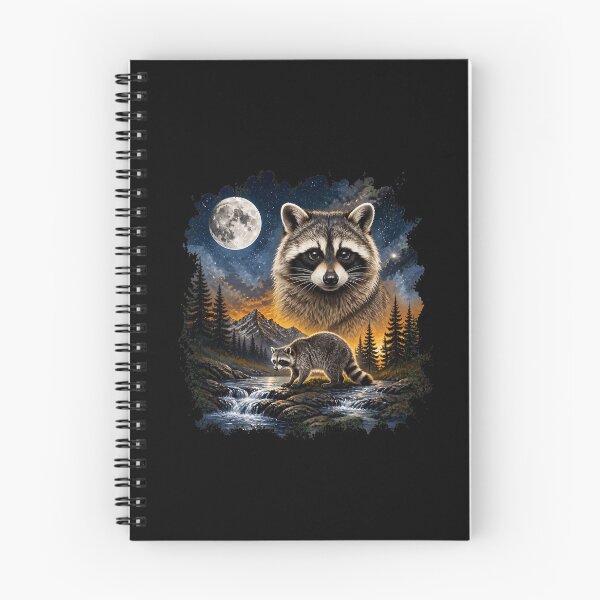 Item preview, Raccoon Night Sky Waterfall Moon Graphic designed and sold by shill-shop.