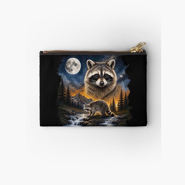 Item preview, Raccoon Night Sky Waterfall Moon Graphic designed and sold by shill-shop.