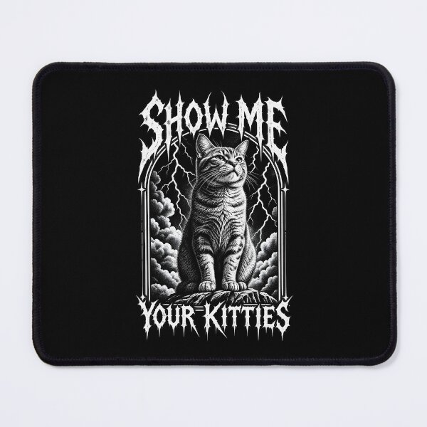 Item preview, Show Me Your Kitties - Vintage Heavy Metal Cat designed and sold by laika-et-al.