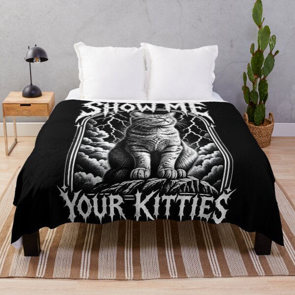 Item preview, Show Me Your Kitties - Vintage Heavy Metal Cat designed and sold by laika-et-al.