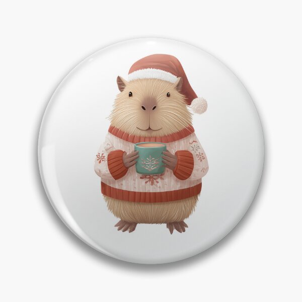 Item preview, Cute Winter Capybara Cozy Holiday Animal designed and sold by Hakubiya.