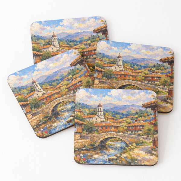 Item preview, A painting of Koprivshtitsa, Bulgaria – A Beautiful City in Europe. designed and sold by GalleryKauffeld.