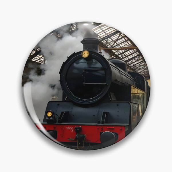 Item preview, A painting of a steam train.  designed and sold by oldMastersofart.