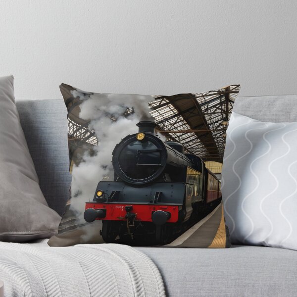 Item preview, A painting of a steam train.  designed and sold by oldMastersofart.