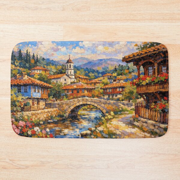 Item preview, A painting of Koprivshtitsa, Bulgaria – A Beautiful City in Europe. designed and sold by GalleryKauffeld.