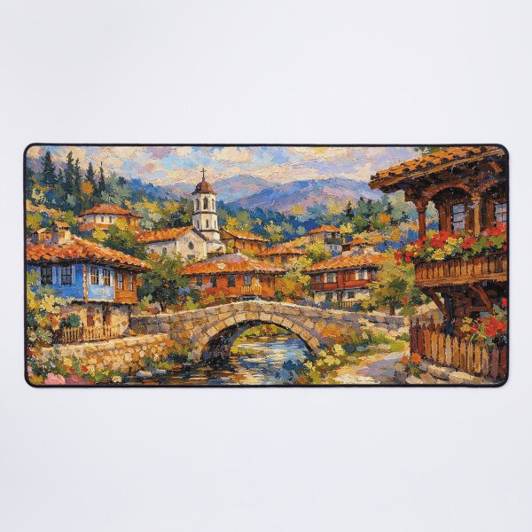Item preview, A painting of Koprivshtitsa, Bulgaria – A Beautiful City in Europe. designed and sold by GalleryKauffeld.