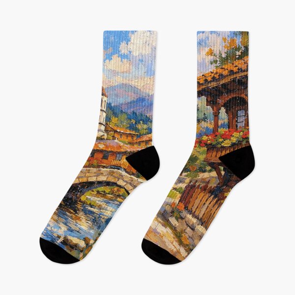 Item preview, A painting of Koprivshtitsa, Bulgaria – A Beautiful City in Europe. designed and sold by GalleryKauffeld.
