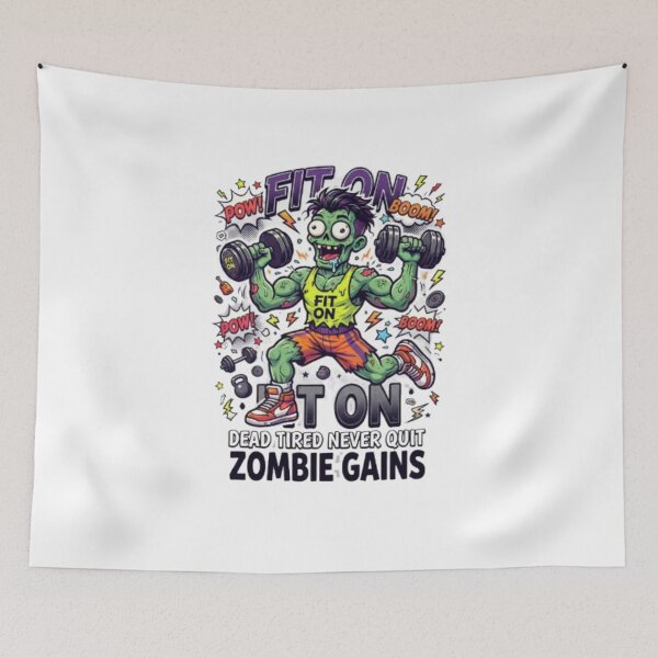 Item preview, FIT ON FUNNY ZOMBIE TRAINER – Horror Fitness Gym Workout T-Shirt designed and sold by Fit On.