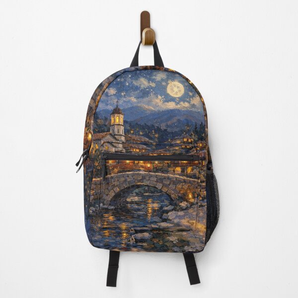 Item preview, A painting of Koprivshtitsa by night, Bulgaria – A Beautiful City in Europe. designed and sold by GalleryKauffeld.
