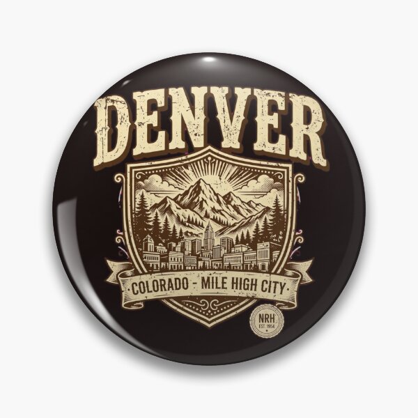 Item preview, Denver Colorado Mile High City Vintage Shield designed and sold by Normandy Road Heritage.