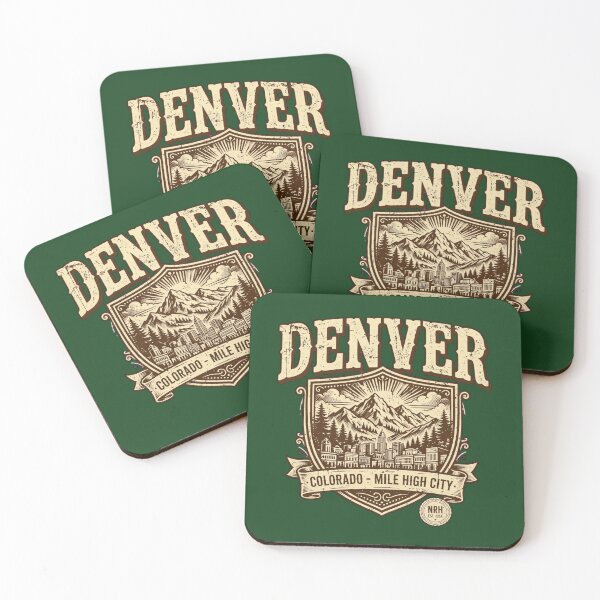 Item preview, Denver Colorado Mile High City Vintage Shield designed and sold by Normandy Road Heritage™ - Vintage Garage Art.