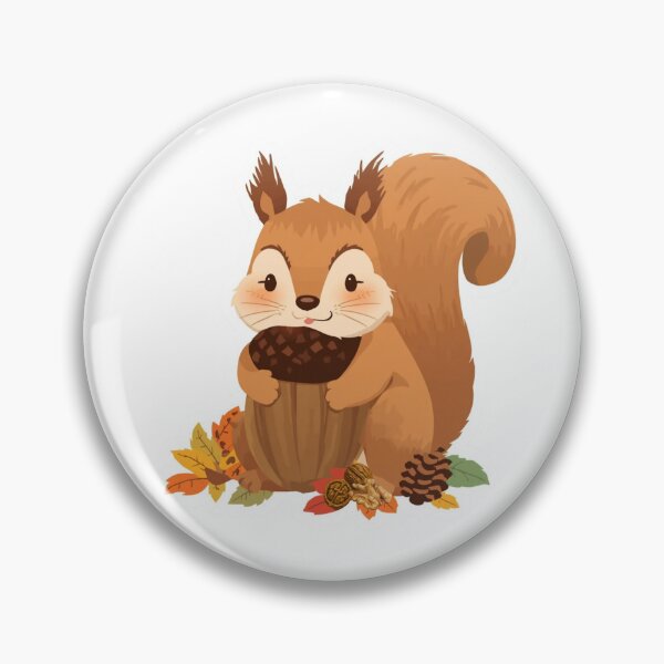 Item preview, Autumn Squirrel Holding Acorn Woodland Forest Fall Animal designed and sold by Pandey14.