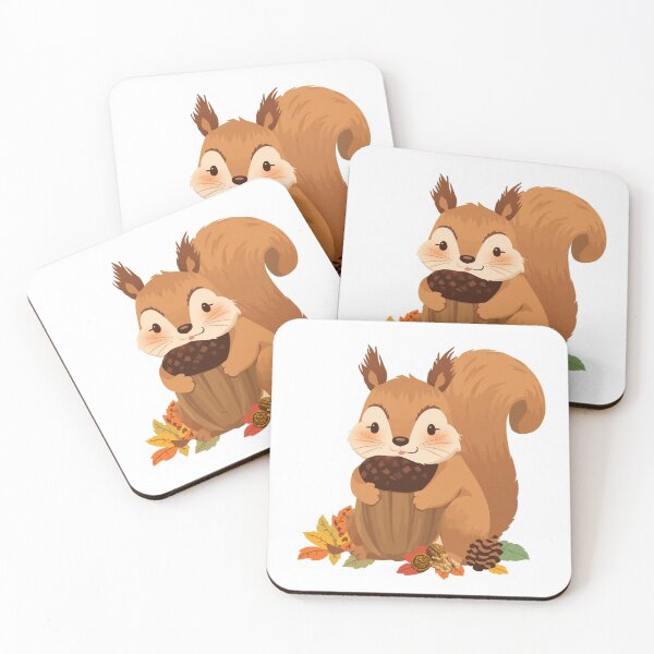 Item preview, Autumn Squirrel Holding Acorn Woodland Forest Fall Animal designed and sold by Pandey14.