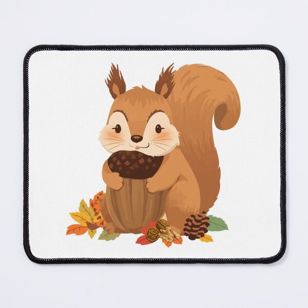 Item preview, Autumn Squirrel Holding Acorn Woodland Forest Fall Animal designed and sold by Pandey14.