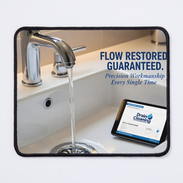 Item preview, Flow Restored Bathroom Sink Drain Poster: Premium Luxury Plumbing Service Canvas designed and sold by Creative-RE.