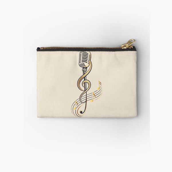 Item preview, Retro microphone with treble clef music singing symbol designed and sold by Christine Krahl.