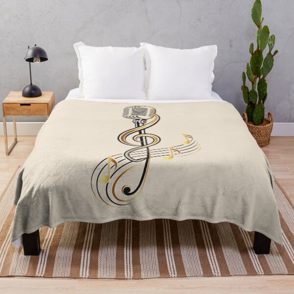 Item preview, Retro microphone with treble clef music singing symbol designed and sold by Christine Krahl.