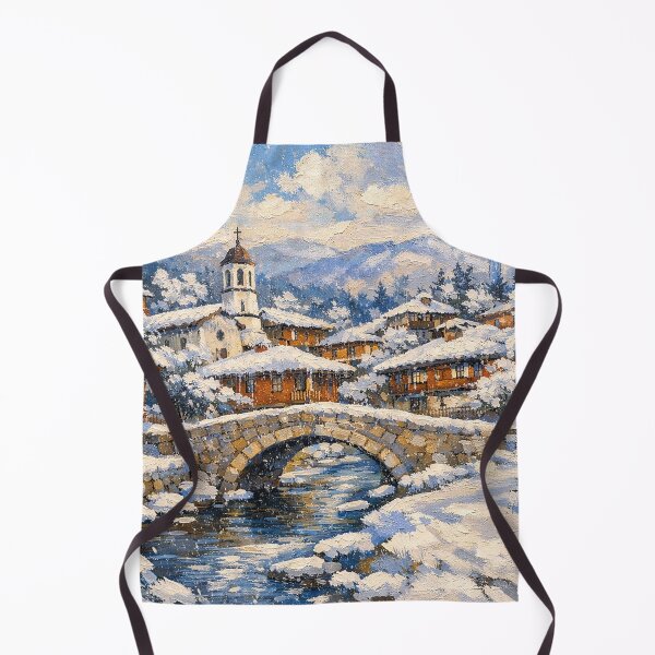 Item preview, Koprivshtitsa in Bulgaria painting – A Winter Scene in This Beautiful European City. designed and sold by GalleryKauffeld.